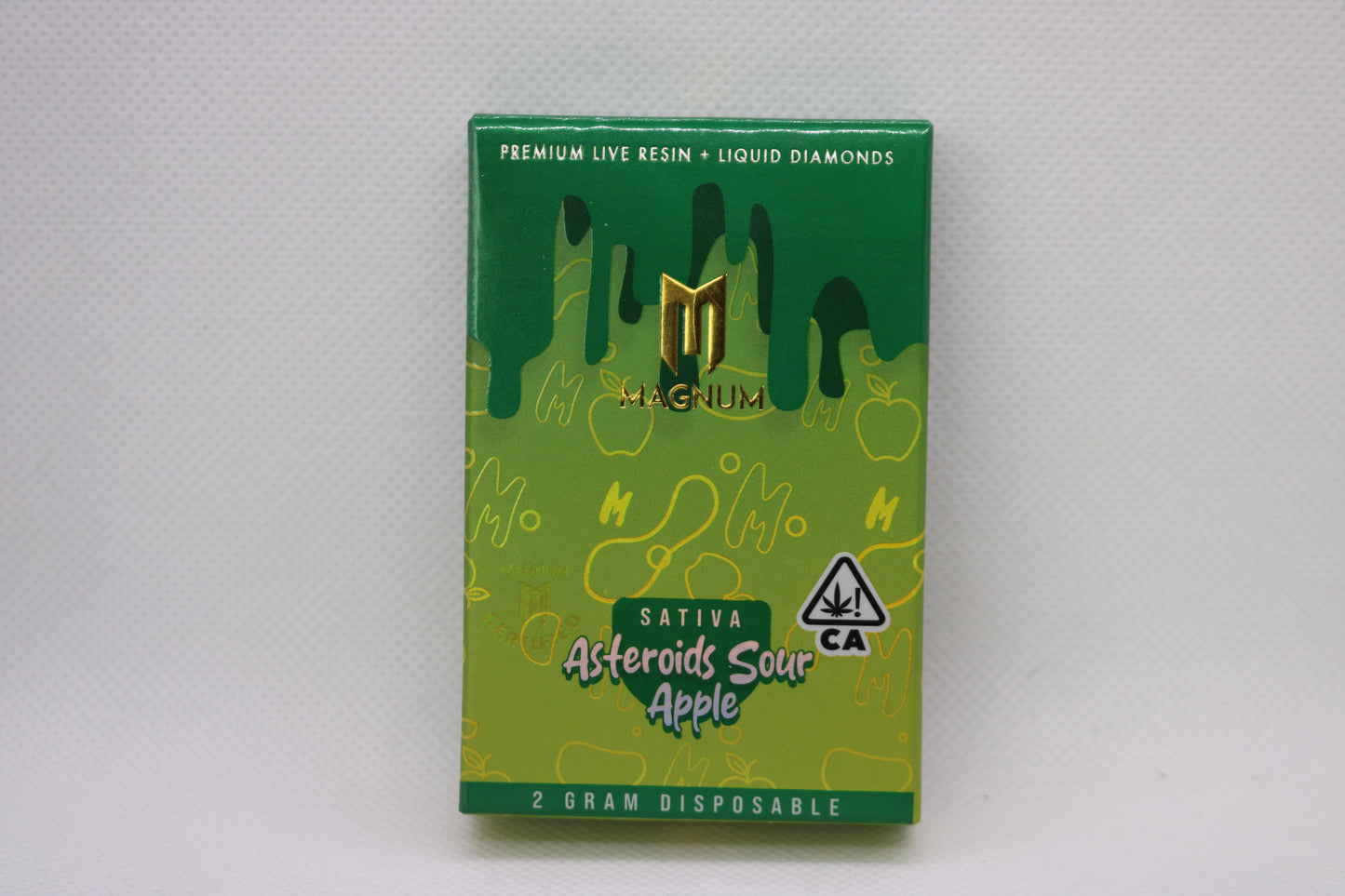 2g Asteroids Sour Apple Magnum Labs Live Resin Liquid Diamonds Disposable Cannabis AIO Vape Device