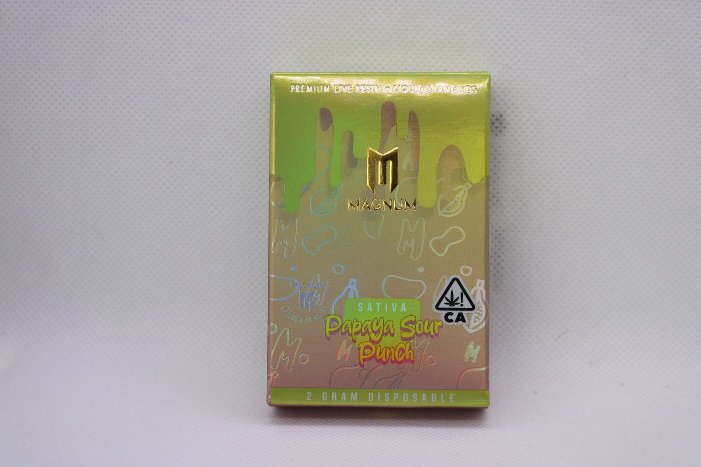 2g Papaya Sour Punch Magnum Labs Live Resin Liquid Diamonds Disposable Cannabis AIO Vape Device